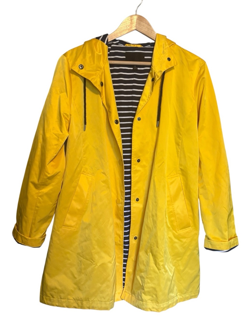 Banana Republic Yellow Rain Jacket with Soft Lining